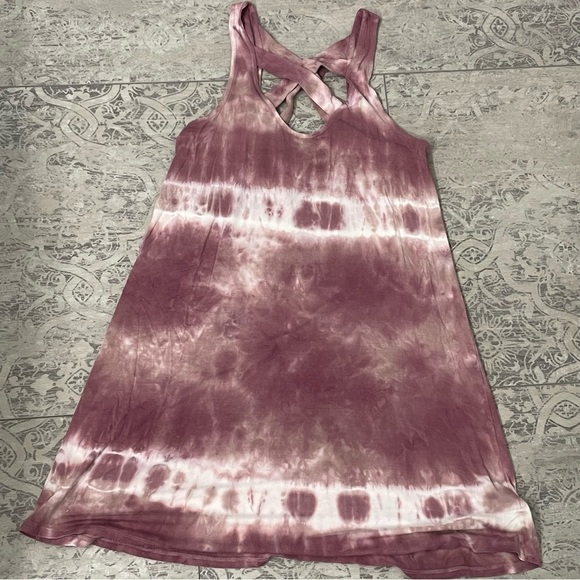 AEO | American Eagle Purple Tie Dye Strappy Dress | SZ Small Short - Picture 1 of 6